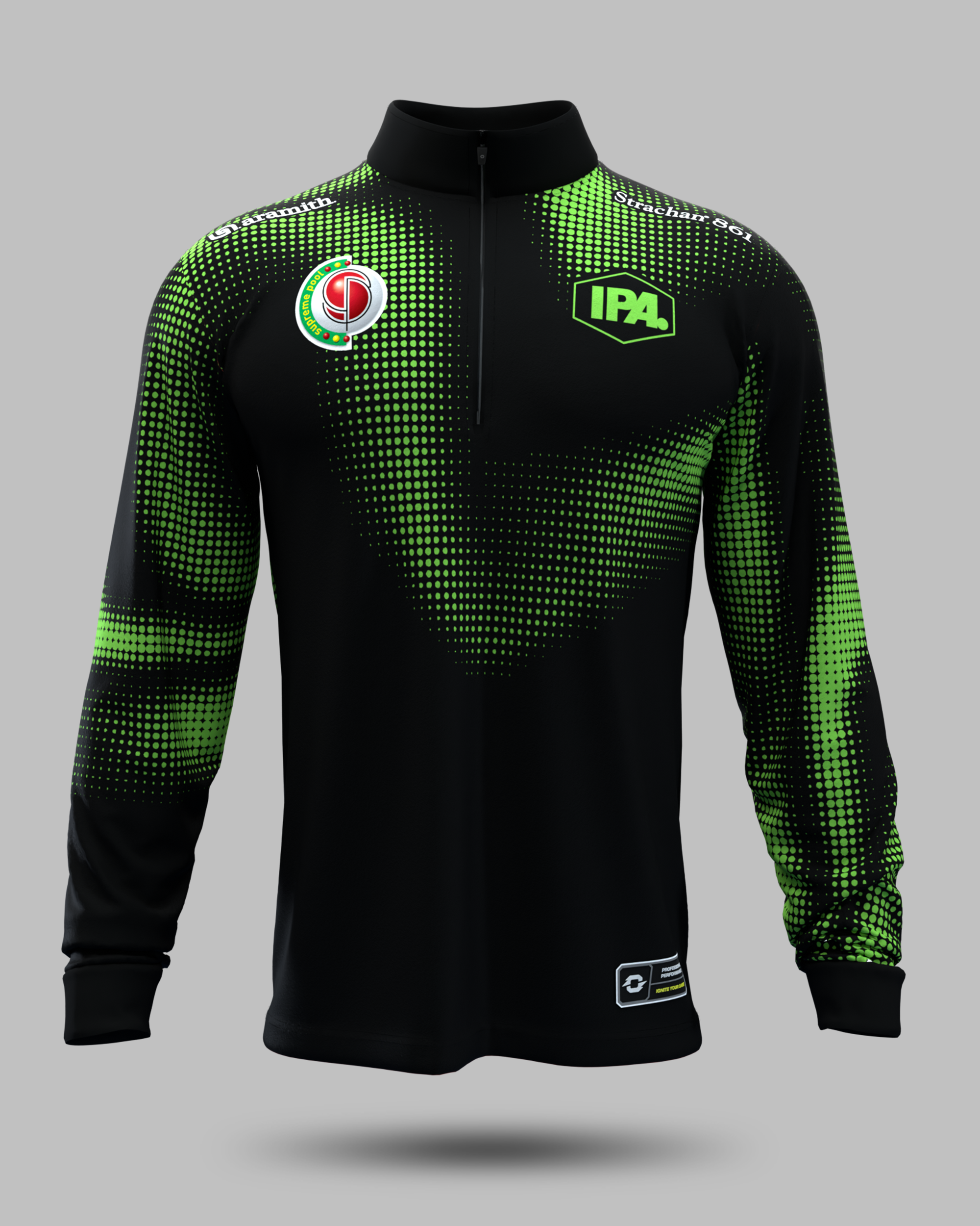Official 2026 IPA Tour 1/2 Zip Mid Layer (Black/Green)