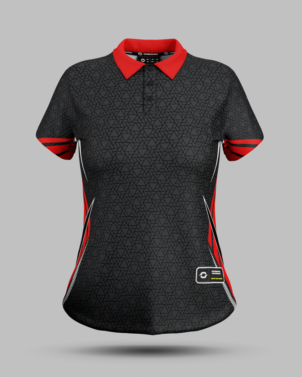 Womens Denver 3 Button Polo Collar Jersey - Onboard Sportswear