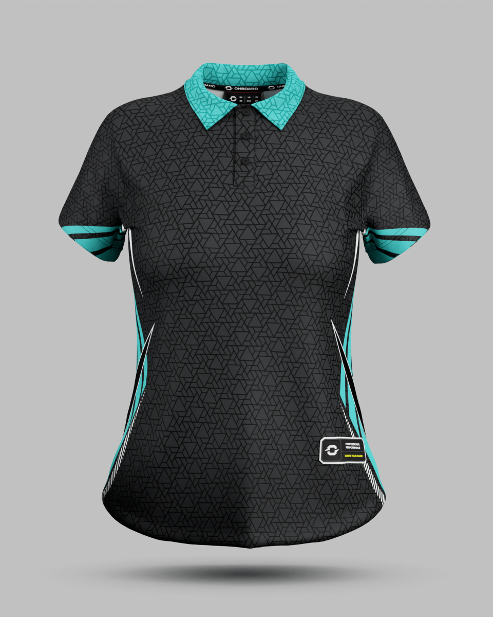 Womens Denver 3 Button Polo Collar Jersey - Onboard Sportswear