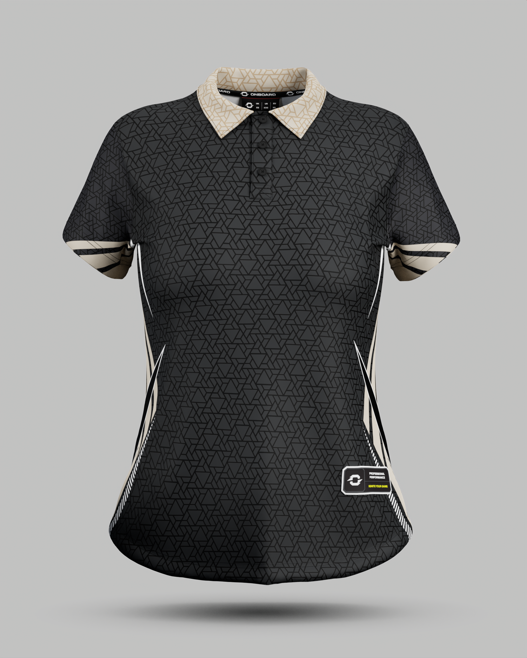 Womens Denver 3 Button Polo Collar Jersey