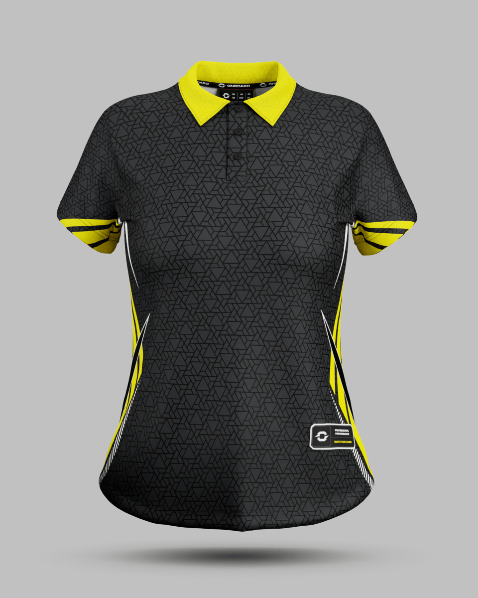 Womens Denver 3 Button Polo Collar Jersey - Onboard Sportswear