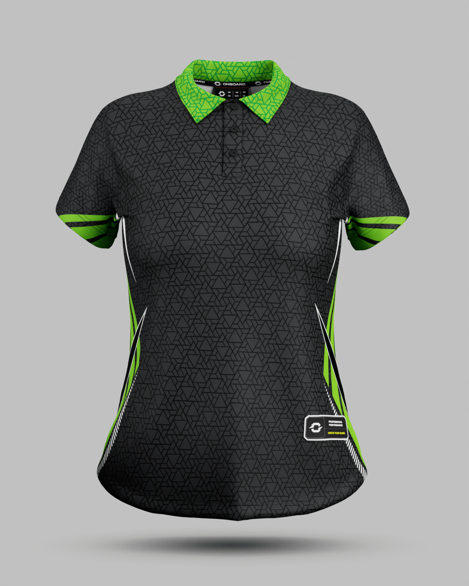 Womens Denver 3 Button Polo Collar Jersey - Onboard Sportswear