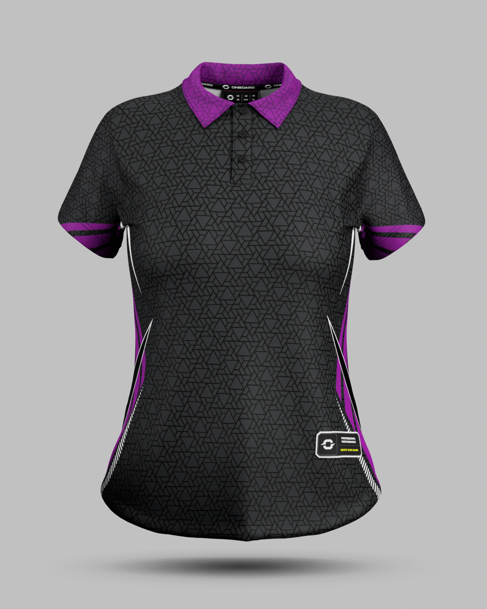 Womens Denver 3 Button Polo Collar Jersey - Onboard Sportswear