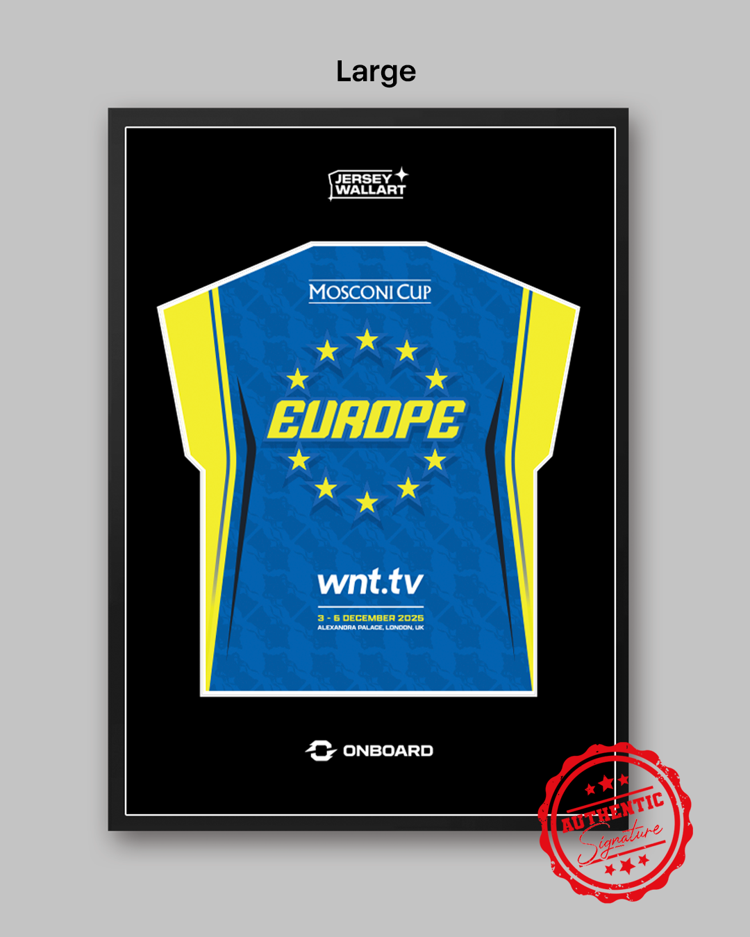 Team Europe Signed Mosconi Cup Jersey Wall Art
