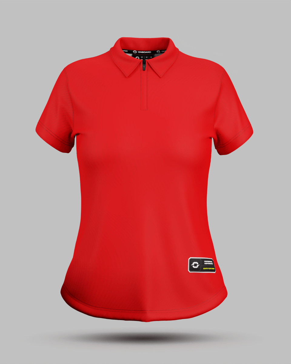 Womens Eclipse 1/4 Zip Polo Collar Jersey - Onboard Sportswear
