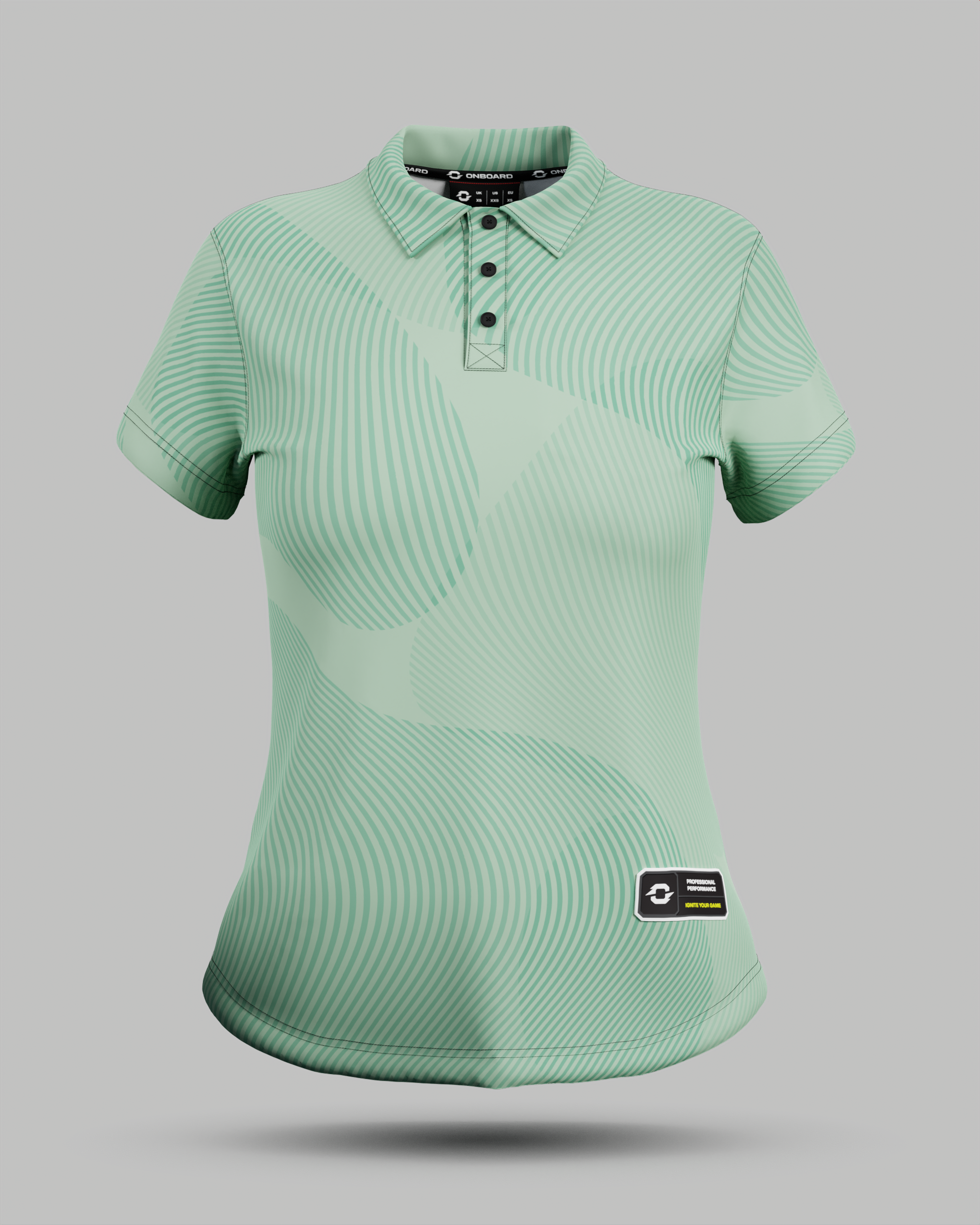 Womens Eclipse 3 Button Polo Collar Jersey
