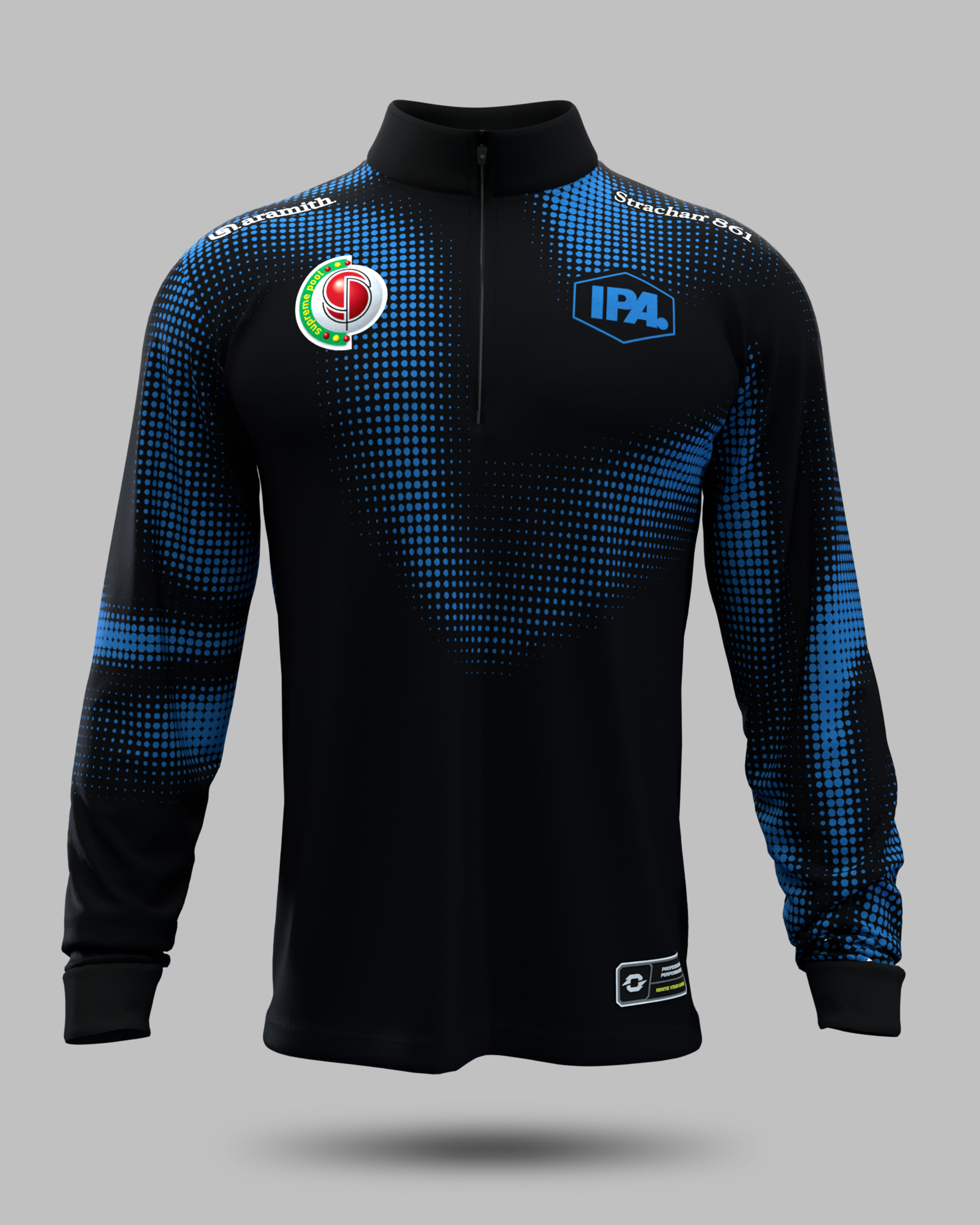 Official 2026 IPA Tour 1/2 Zip Mid Layer (Black/Blue)