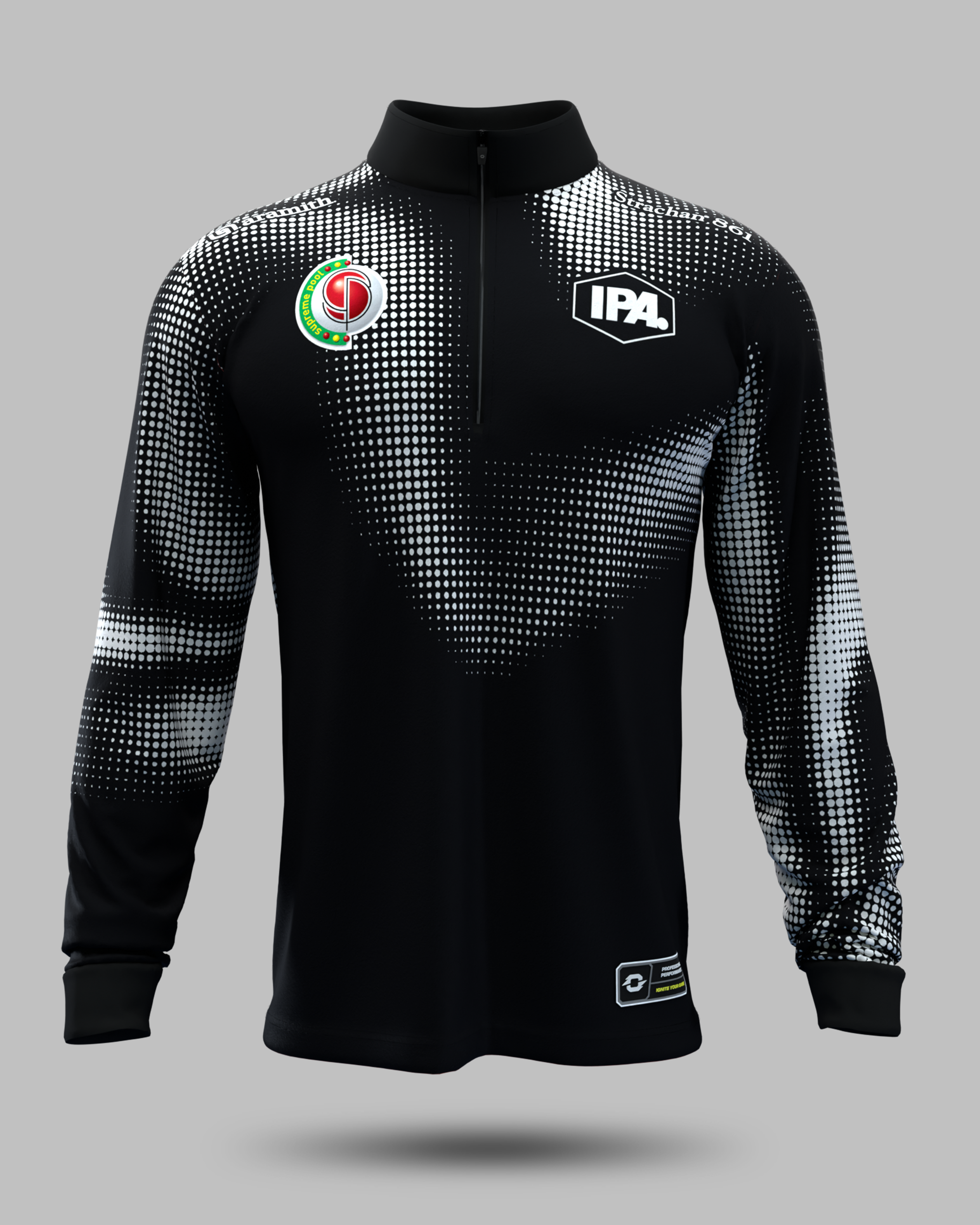 Official 2026 IPA Tour 1/2 Zip Mid Layer (Black/Grey)