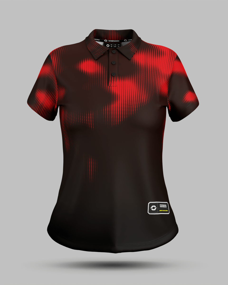 Womens Geneva 3 Button Polo Collar Jersey - Onboard Sportswear