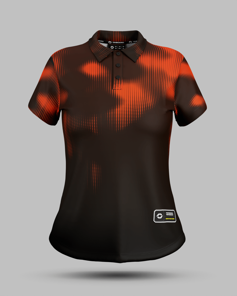 Womens Geneva 3 Button Polo Collar Jersey - Onboard Sportswear