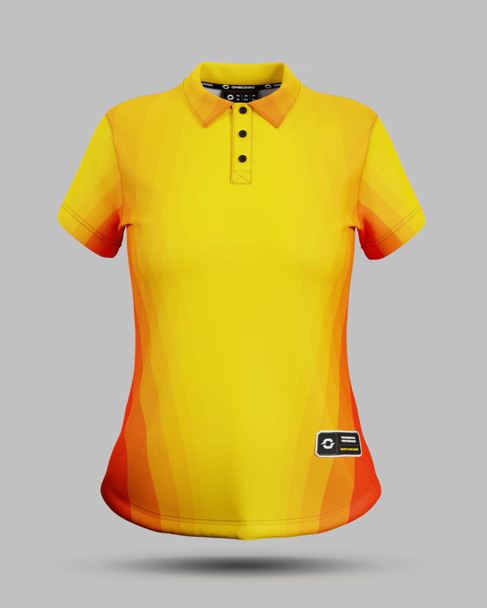 Womens Helsinki 2.0 3 Button Polo Collar Jersey - Onboard Sportswear