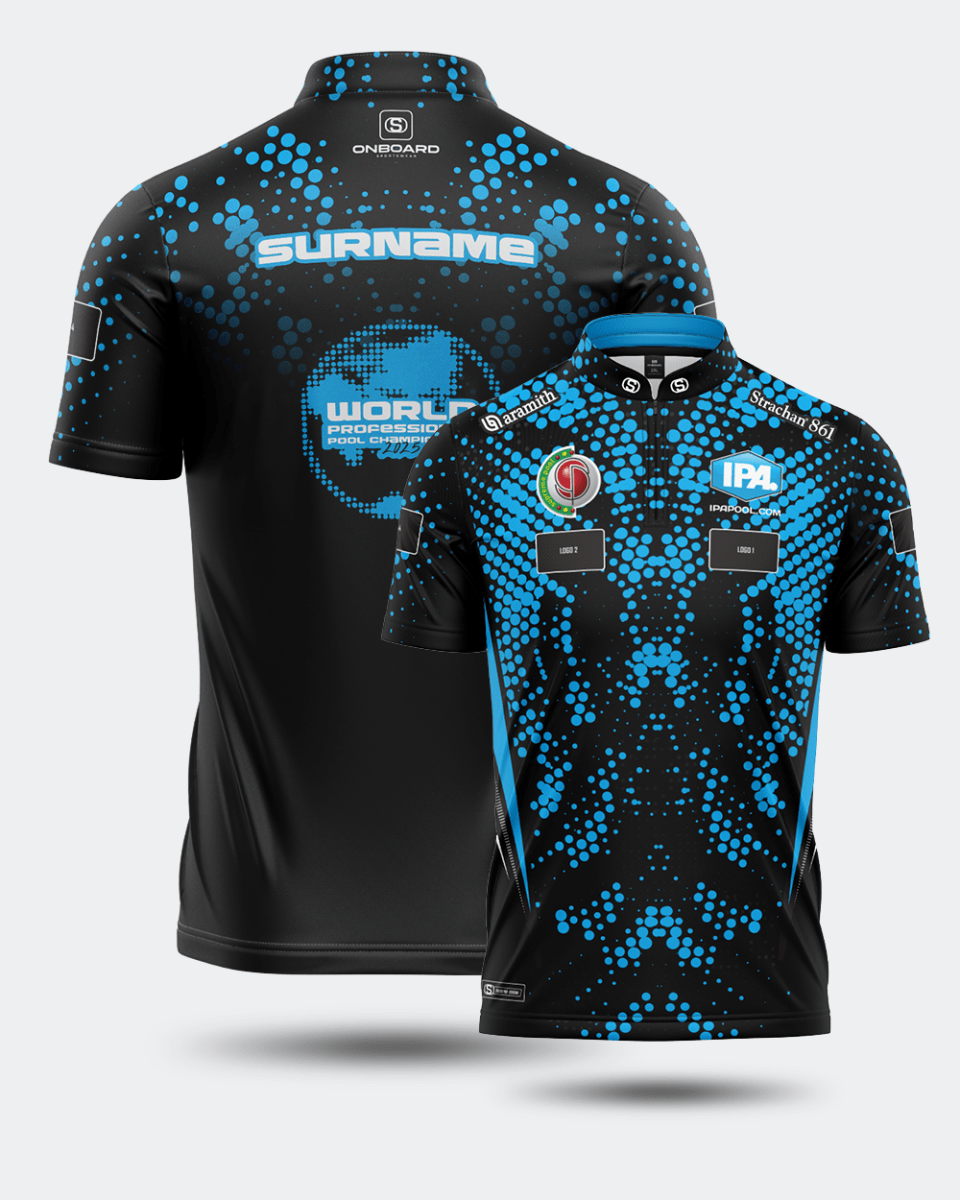 2025 Official IPA World Championship Jersey Black/Sky Blue Onboard