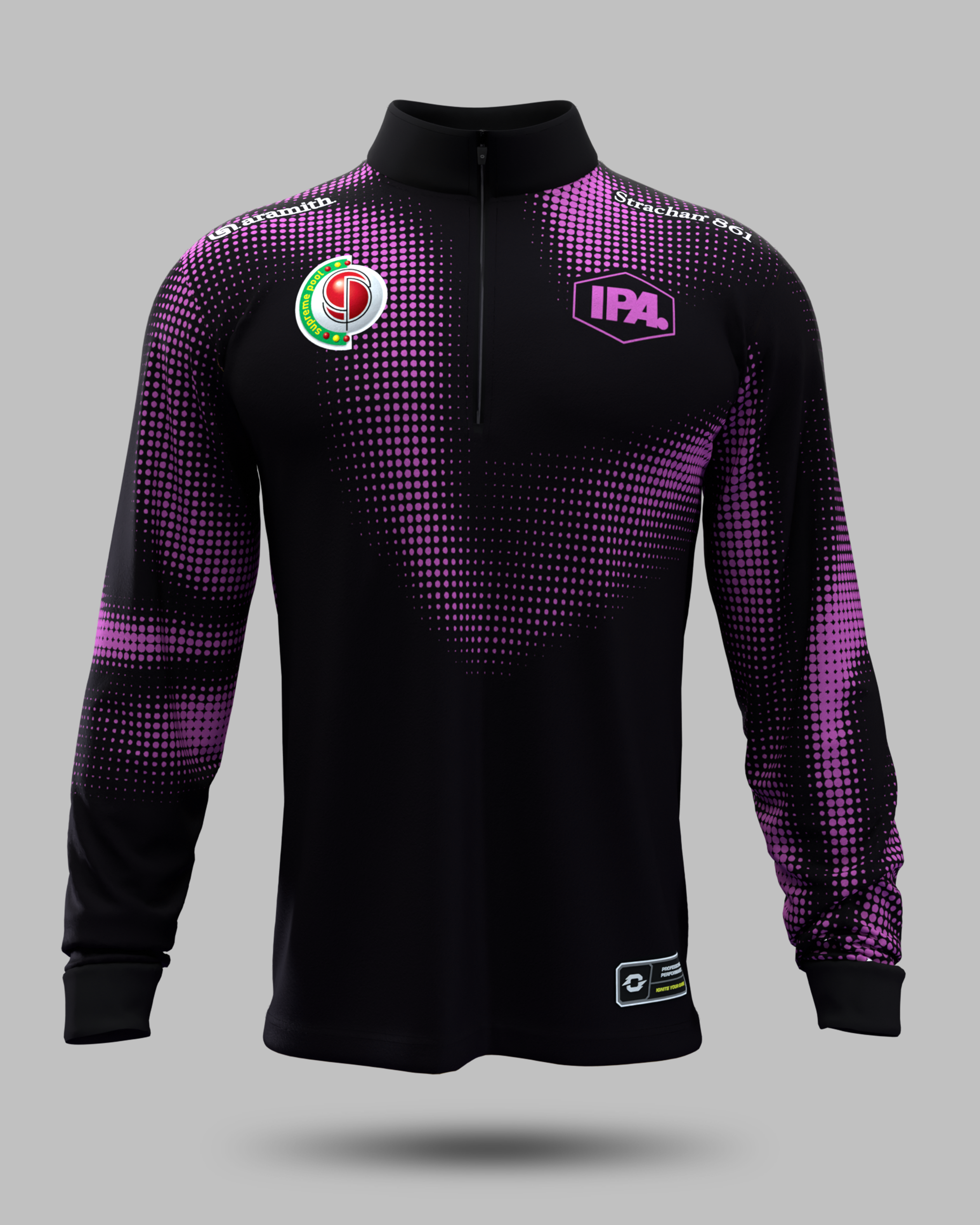 Official 2026 IPA Tour 1/2 Zip Mid Layer (Black/Pink)