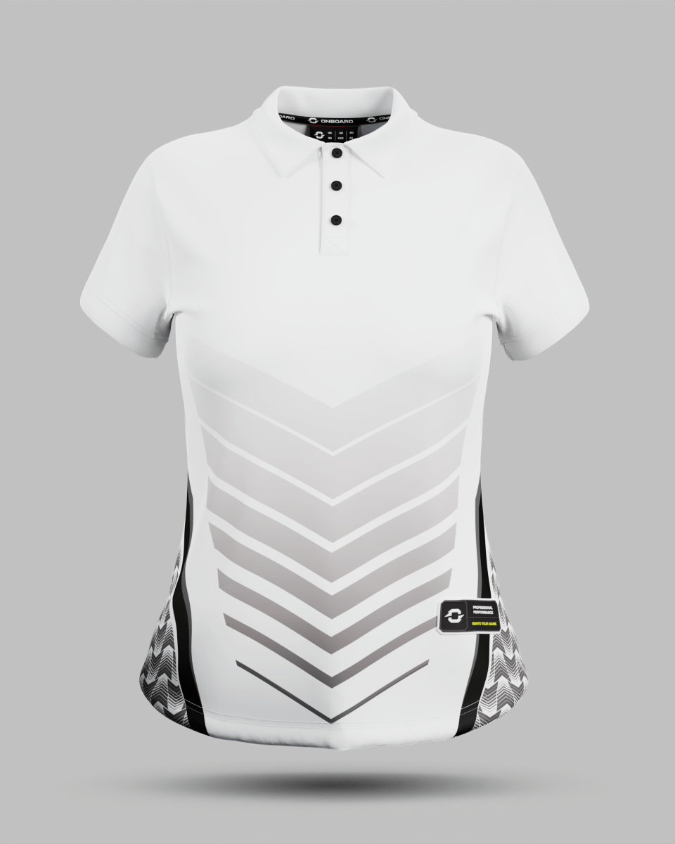 Womens Lisbon 3 Button Polo Collar Jersey - Onboard Sportswear