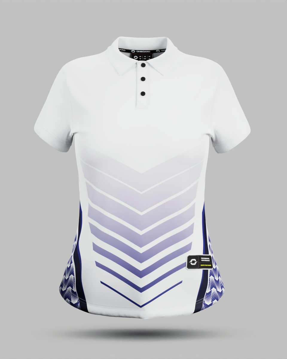 Womens Lisbon 3 Button Polo Collar Jersey - Onboard Sportswear