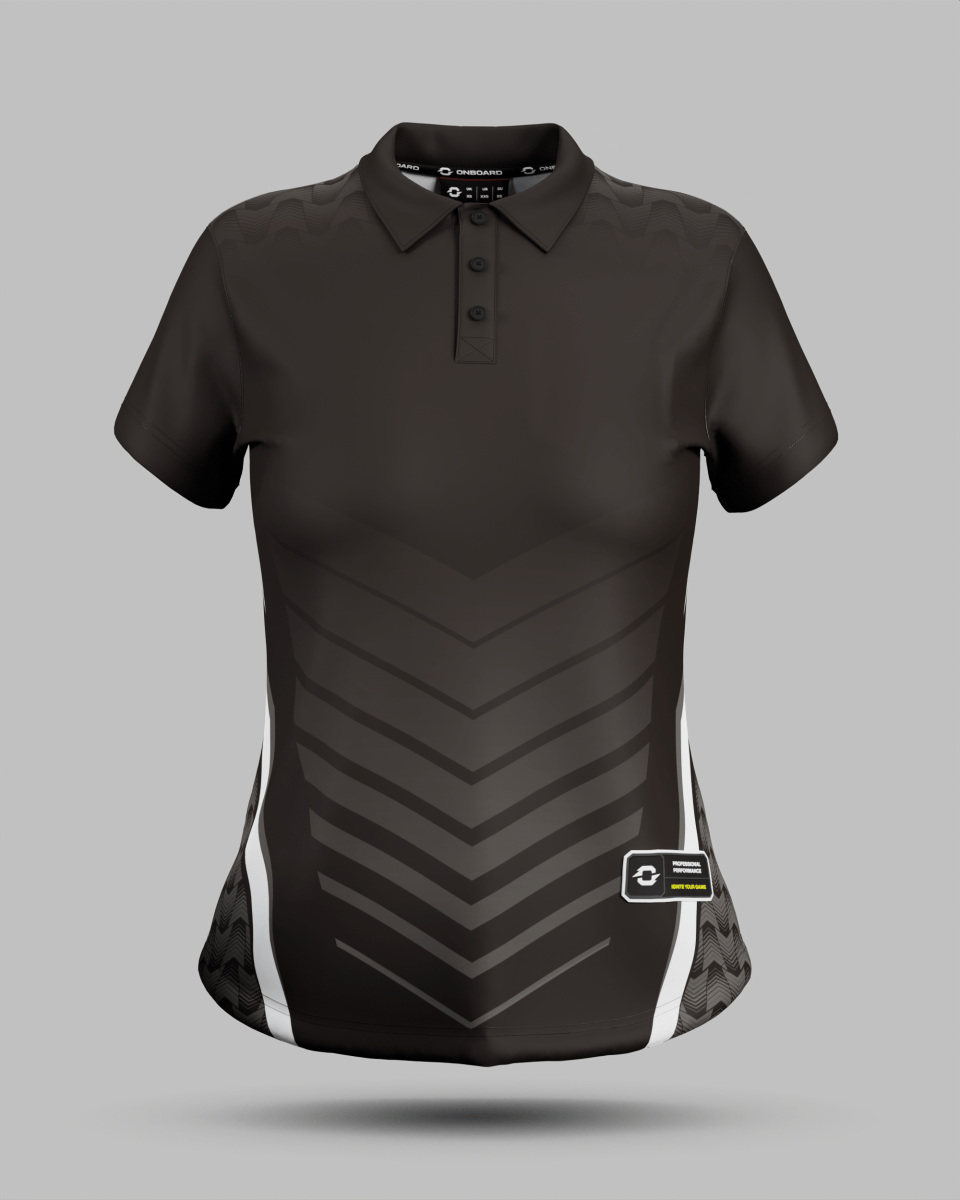 Womens Lisbon 3 Button Polo Collar Jersey - Onboard Sportswear