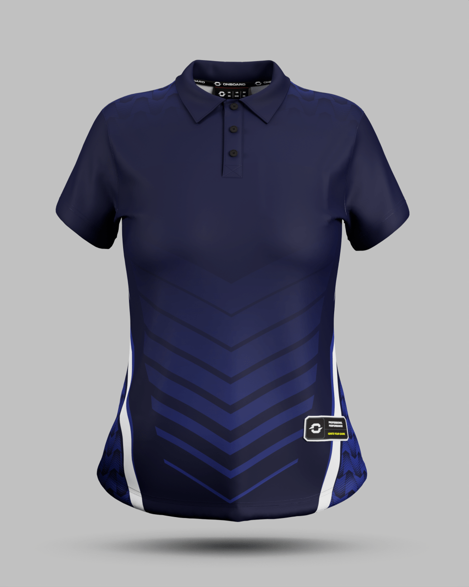 Womens Lisbon 3 Button Polo Collar Jersey - Onboard Sportswear