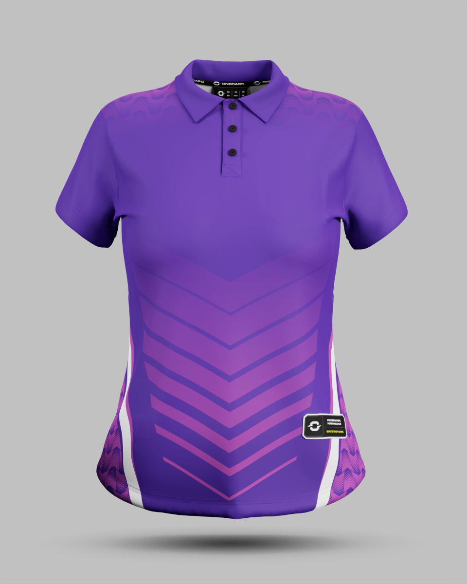 Womens Lisbon 3 Button Polo Collar Jersey - Onboard Sportswear