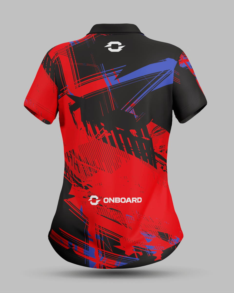 Womens Madrid 3 Button Polo Collar Jersey - Onboard Sportswear