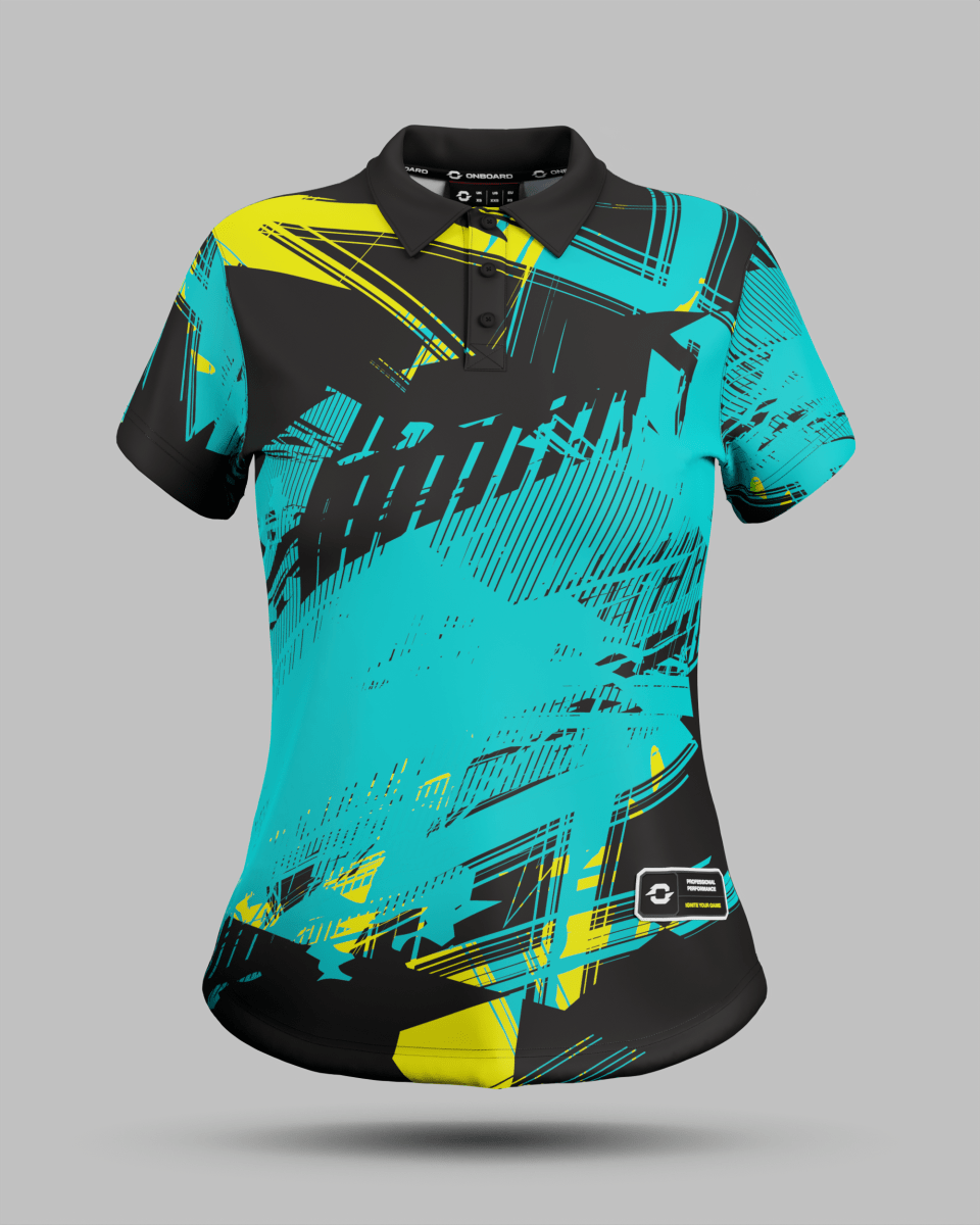 Womens Madrid 3 Button Polo Collar Jersey - Onboard Sportswear