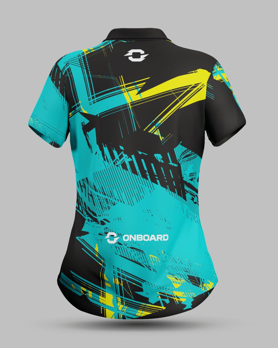 Womens Madrid 3 Button Polo Collar Jersey - Onboard Sportswear