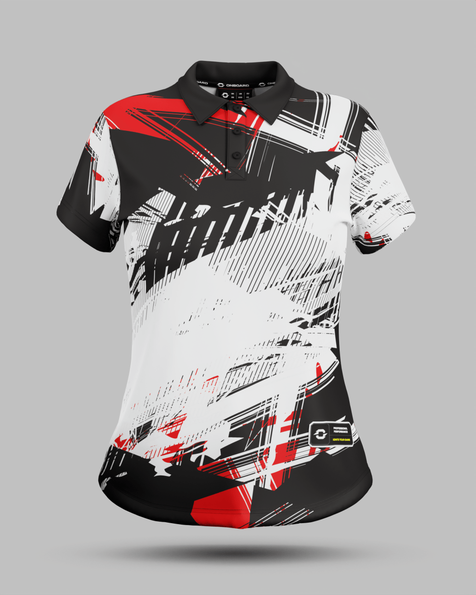 Womens Madrid 3 Button Polo Collar Jersey - Onboard Sportswear