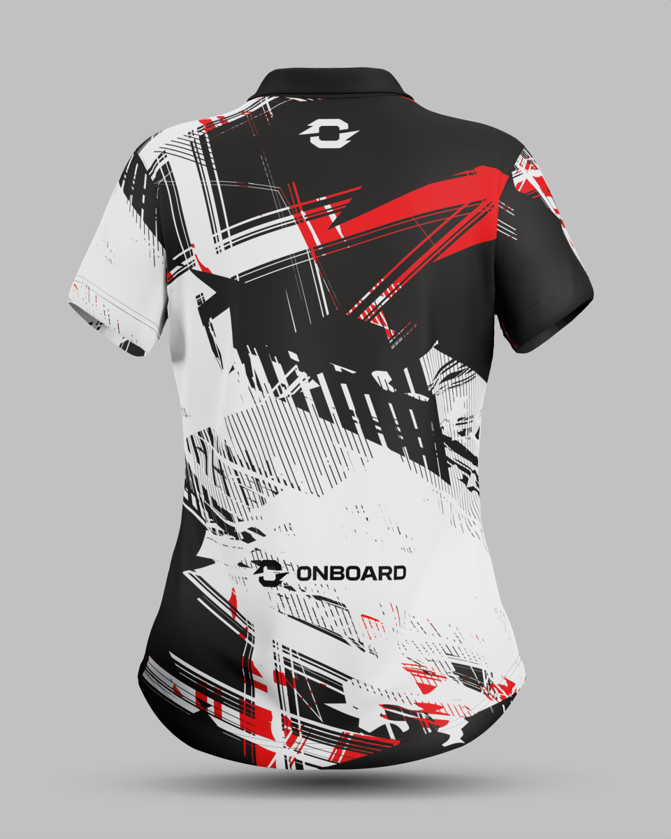 Womens Madrid 3 Button Polo Collar Jersey - Onboard Sportswear