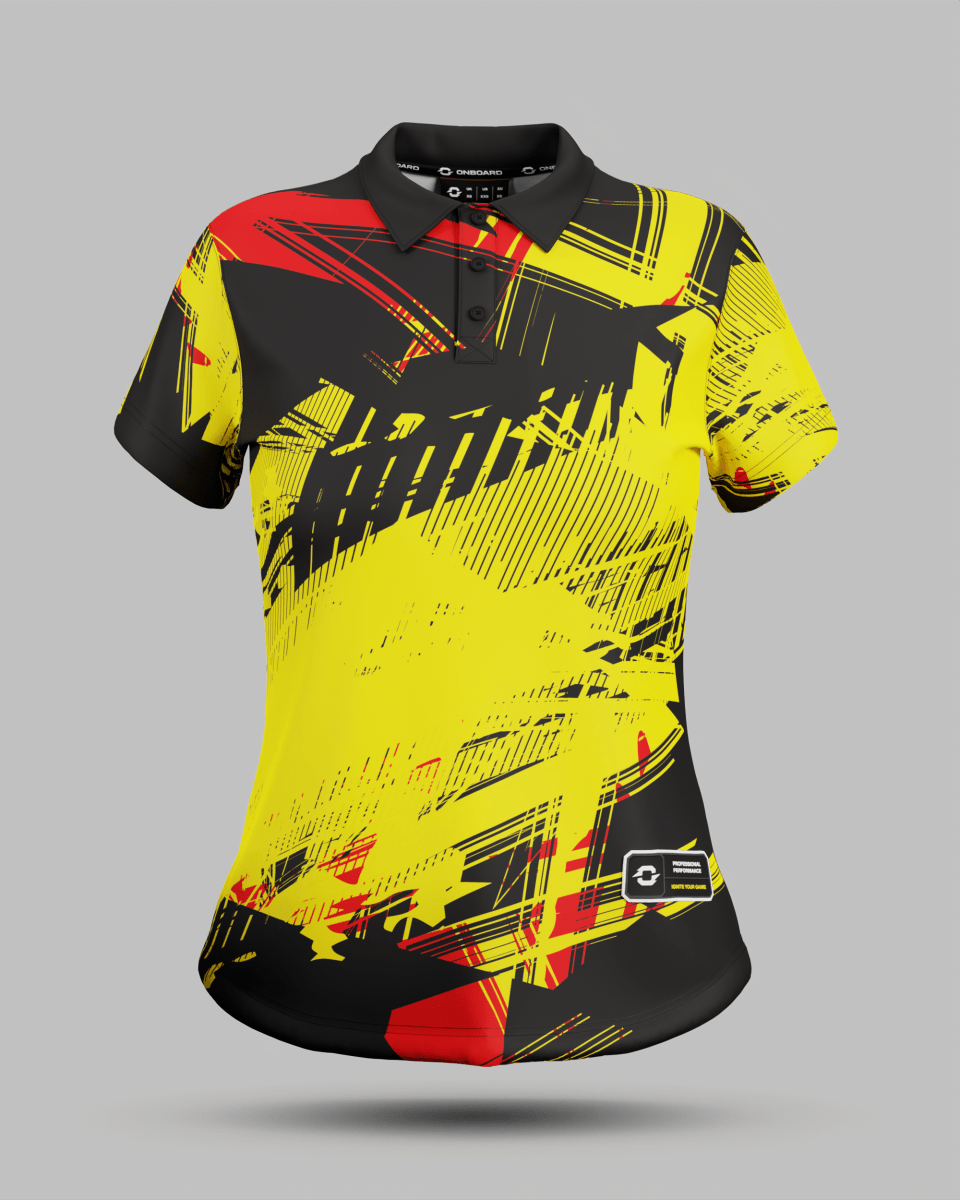 Womens Madrid 3 Button Polo Collar Jersey - Onboard Sportswear