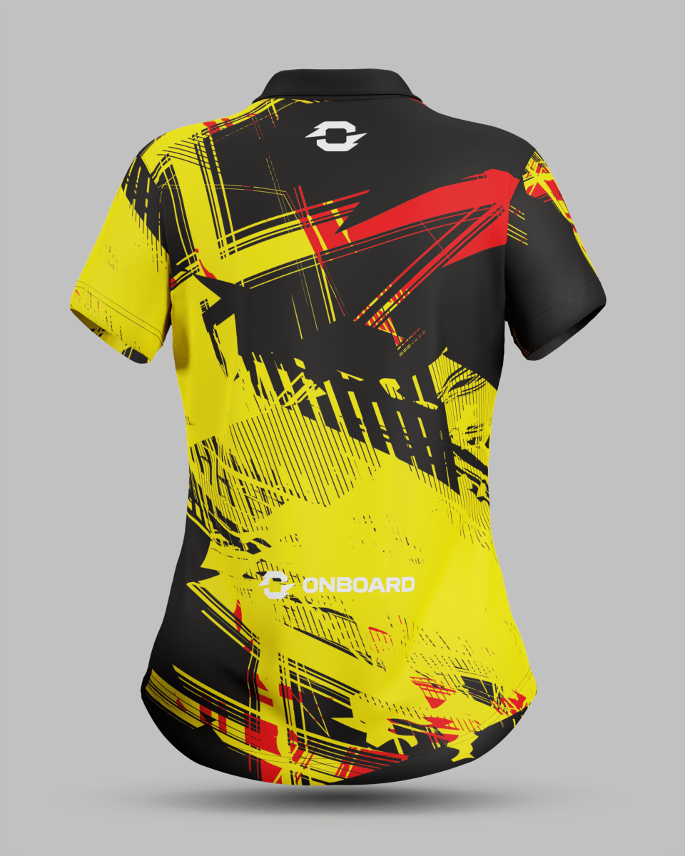 Womens Madrid 3 Button Polo Collar Jersey - Onboard Sportswear