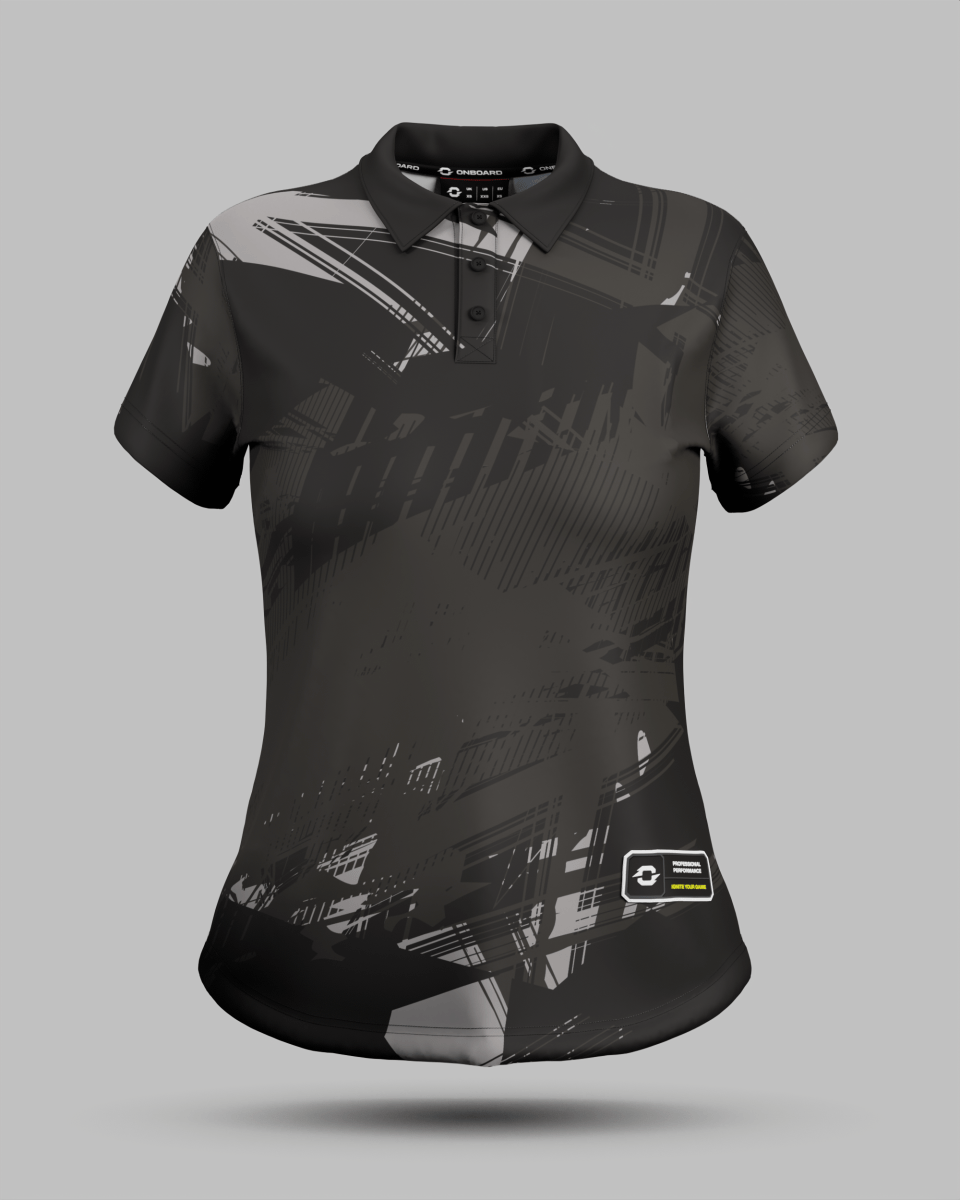 Womens Madrid 3 Button Polo Collar Jersey - Onboard Sportswear