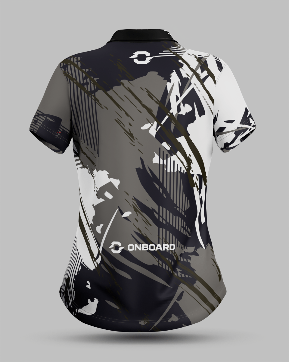 Womens Manhattan 3 Button Polo Collar Jersey - Onboard Sportswear