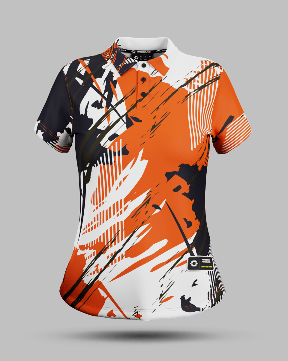 Womens Manhattan 3 Button Polo Collar Jersey - Onboard Sportswear