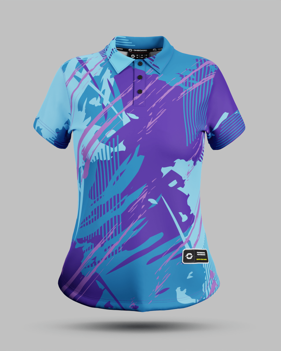 Womens Manhattan 3 Button Polo Collar Jersey - Onboard Sportswear