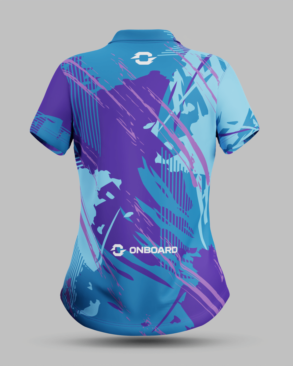 Womens Manhattan 3 Button Polo Collar Jersey - Onboard Sportswear