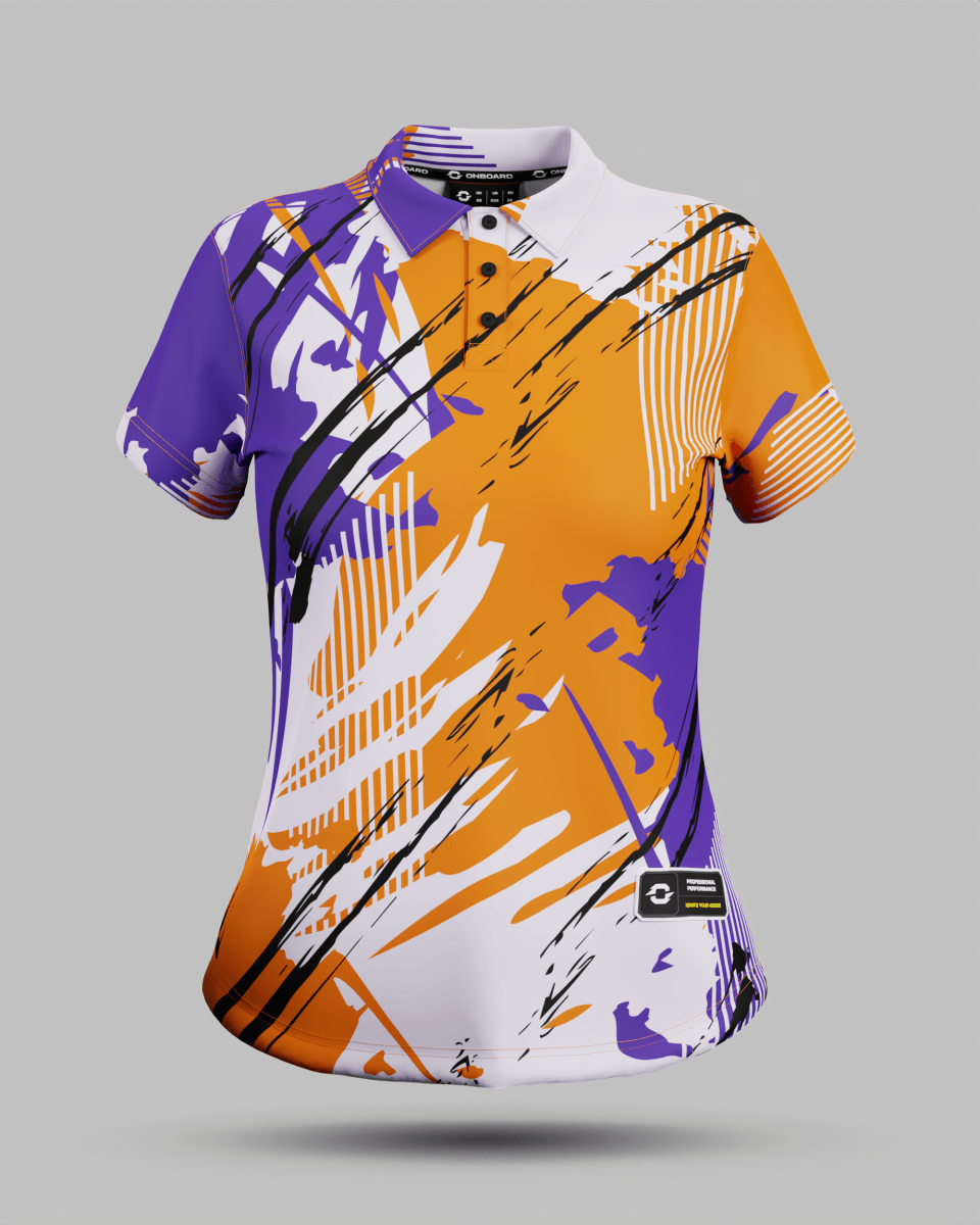 Womens Manhattan 3 Button Polo Collar Jersey - Onboard Sportswear