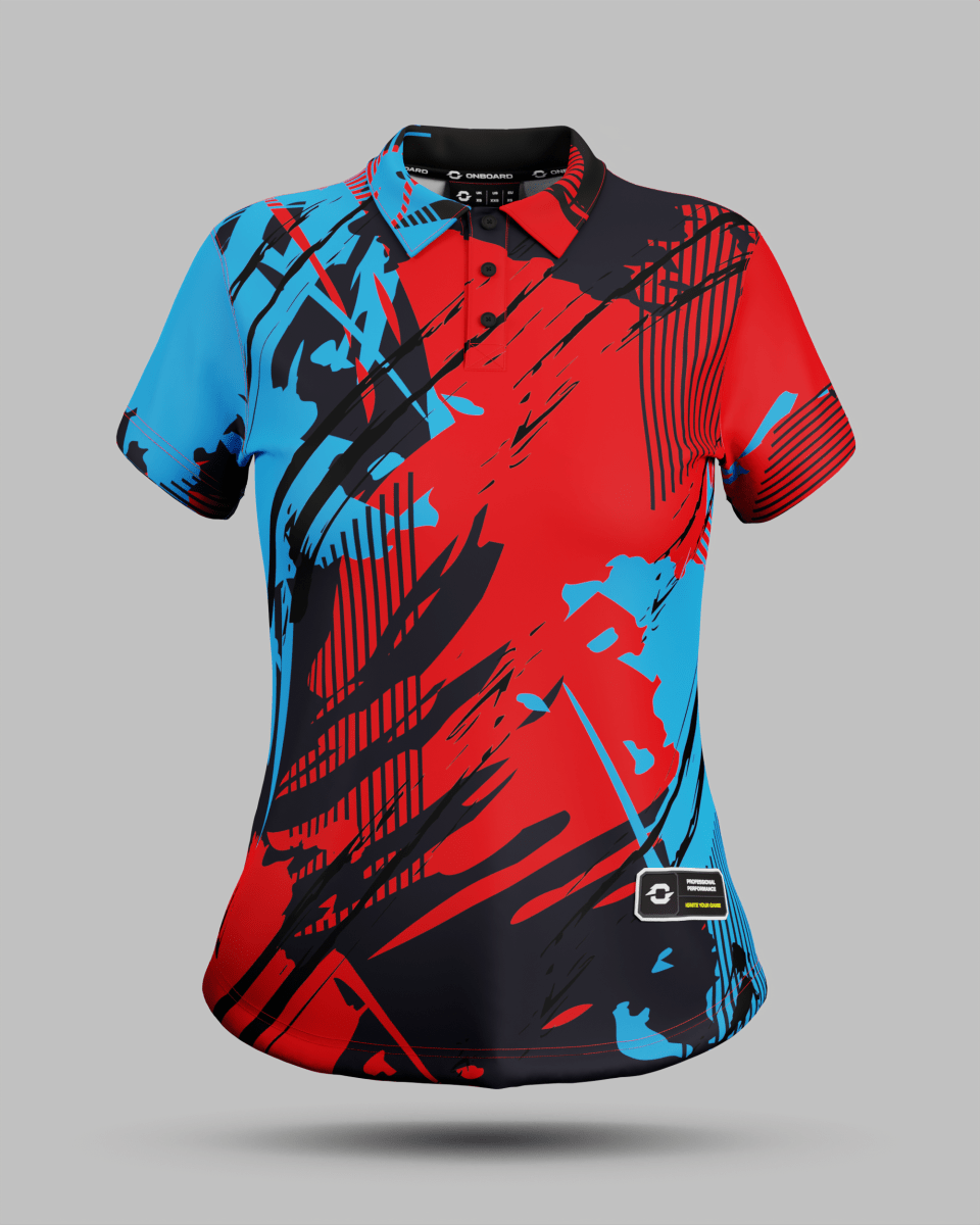 Womens Manhattan 3 Button Polo Collar Jersey - Onboard Sportswear