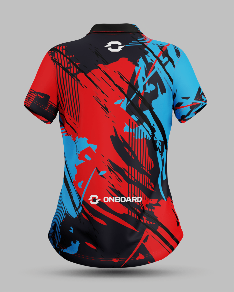 Womens Manhattan 3 Button Polo Collar Jersey - Onboard Sportswear