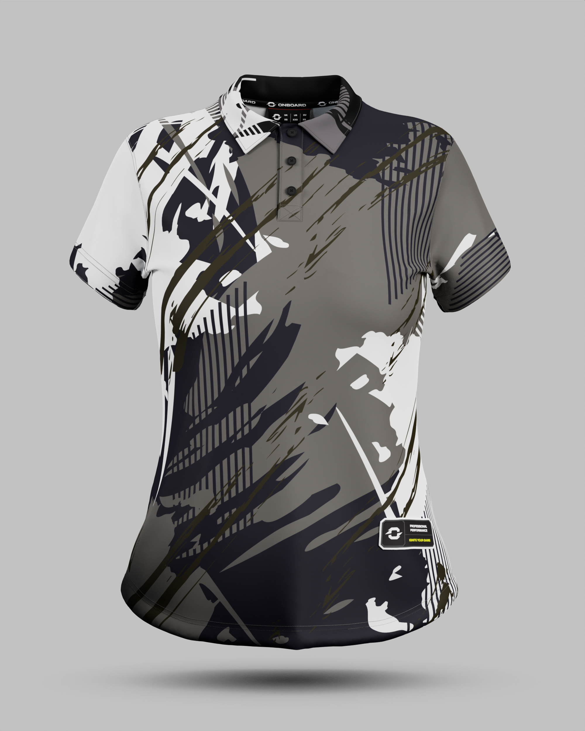 Womens Manhattan 3 Button Polo Collar Jersey
