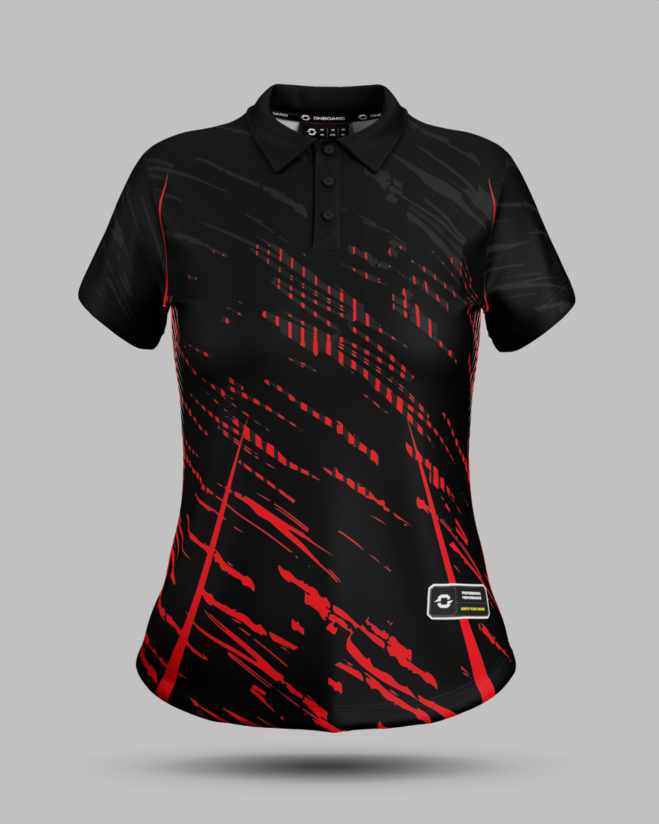 Womens Melbourne 3 Button Polo Collar Jersey - Onboard Sportswear