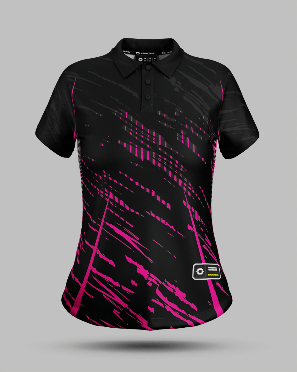 Womens Melbourne 3 Button Polo Collar Jersey - Onboard Sportswear