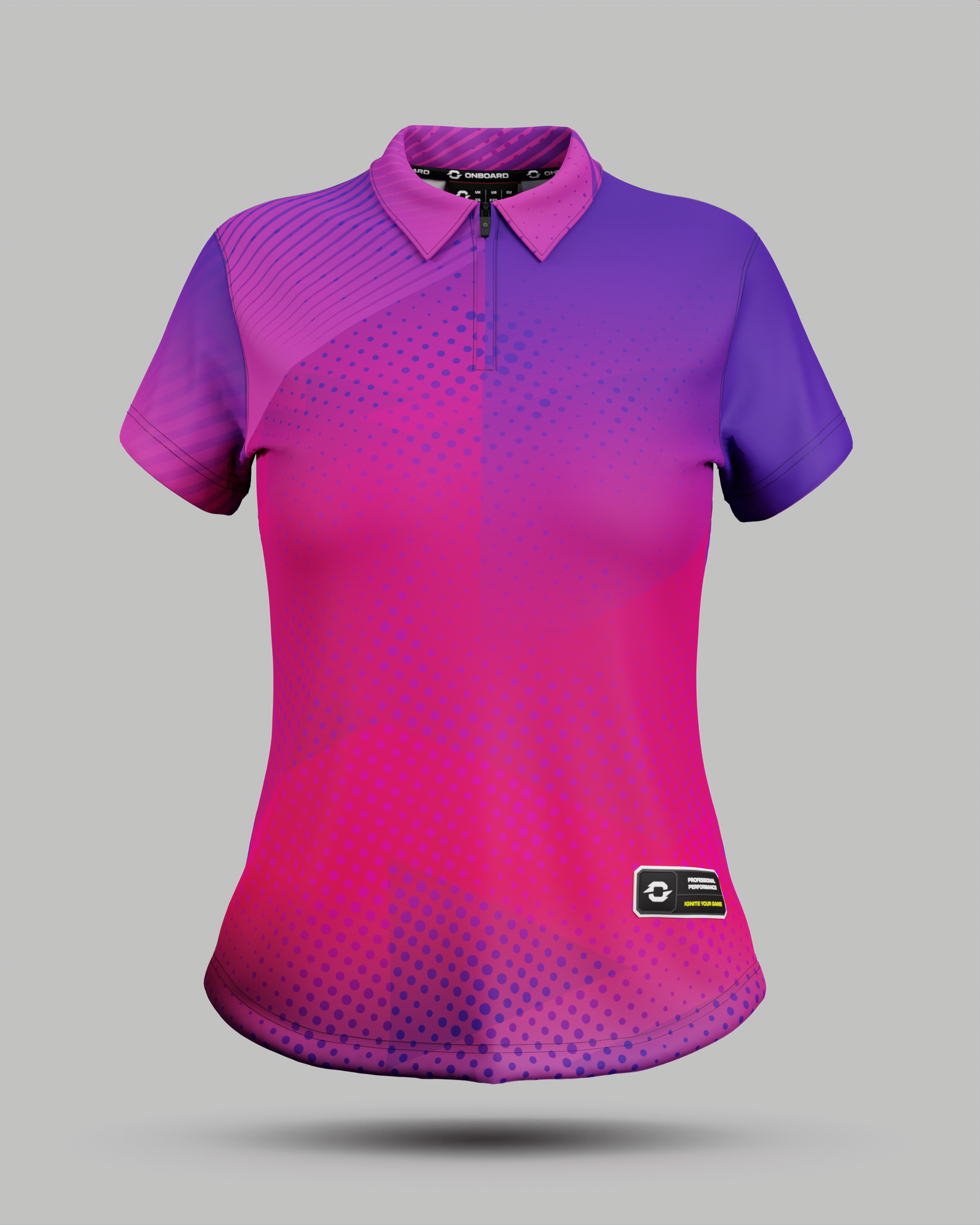 Womens Miami 2.0 1/4 Zip Polo Collar Jersey