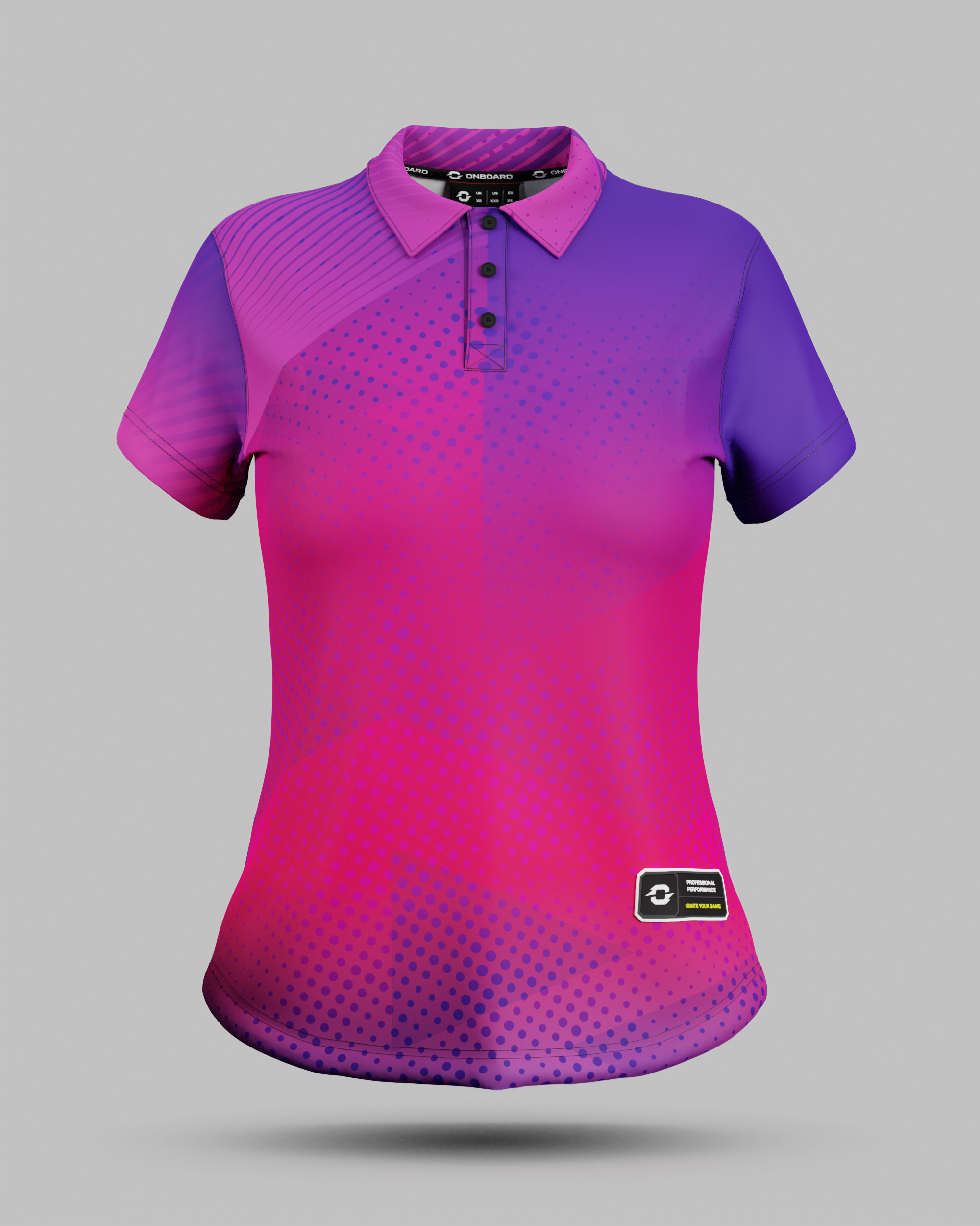 Womens Miami 2.0 3 Button Polo Collar Jersey