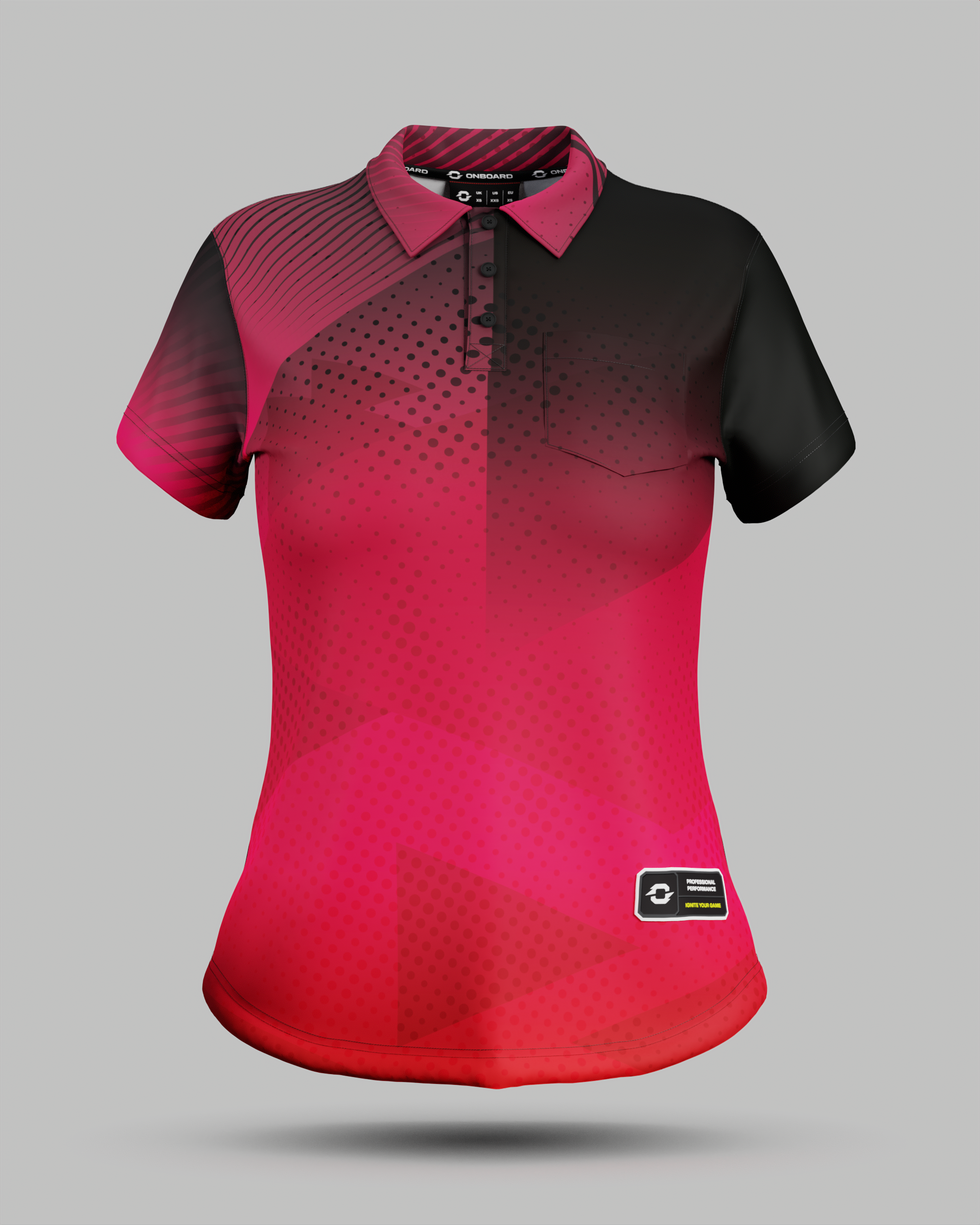 Womens Miami 2.0 3 Button Polo Collar Jersey With Pocket