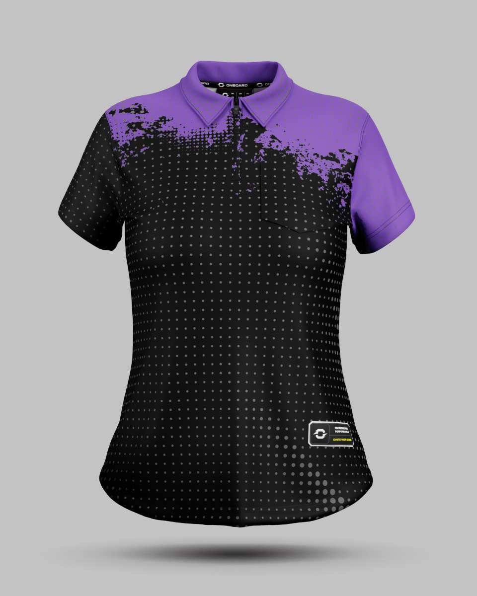 Womens Monaco 1/4 Zip Polo Collar Jersey - Onboard Sportswear