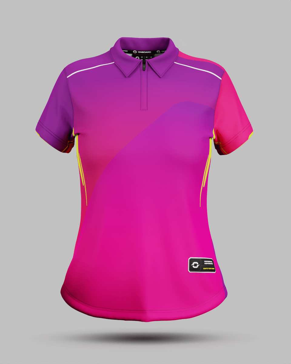 Womens Moscow 2.0 1/4 Zip Polo Collar Jersey - Onboard Sportswear