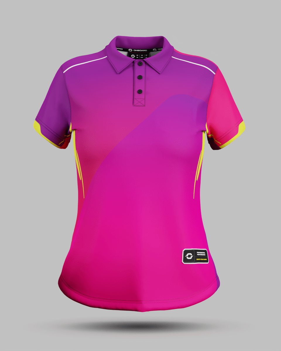 Womens Moscow 2.0 3 Button Polo Collar Jersey - Onboard Sportswear