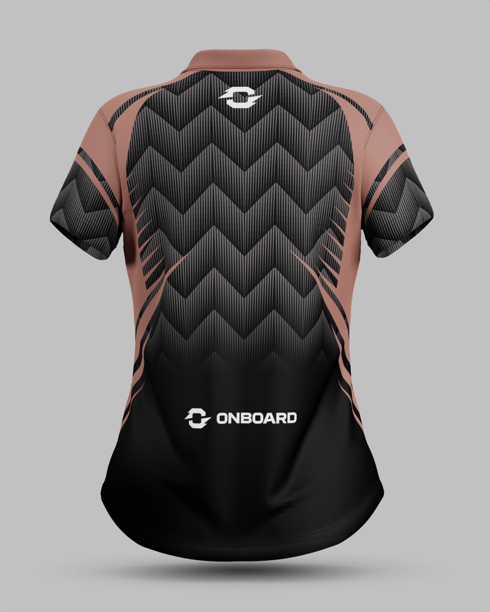 Womens Nevada 3 Button Polo Collar Jersey - Onboard Sportswear