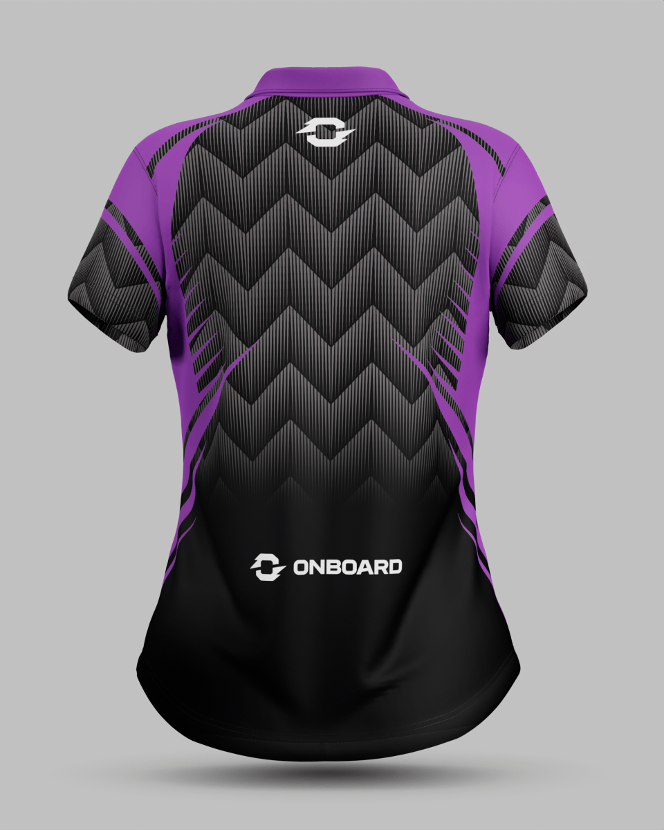 Womens Nevada 3 Button Polo Collar Jersey - Onboard Sportswear