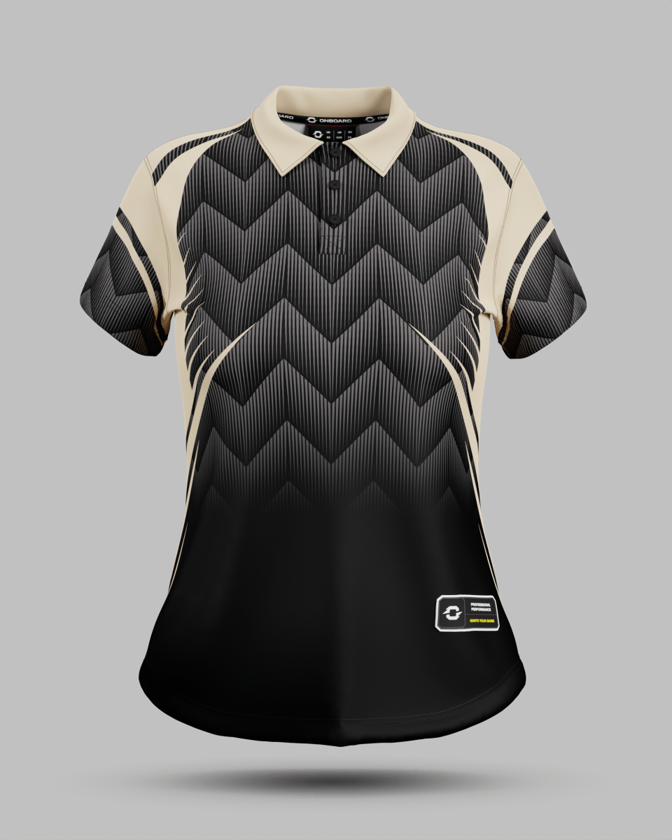 Womens Nevada 3 Button Polo Collar Jersey - Onboard Sportswear