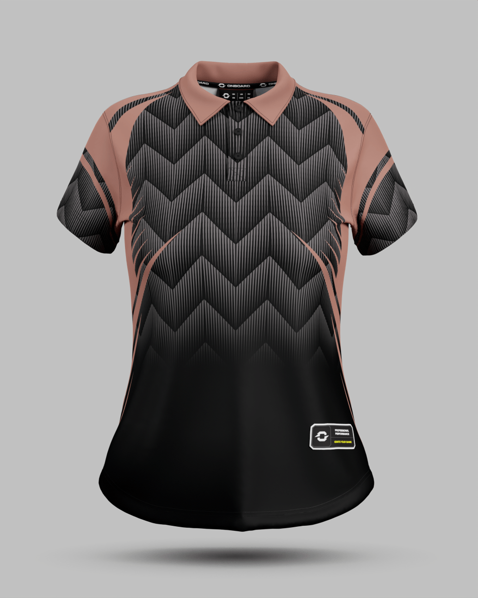 Womens Nevada 3 Button Polo Collar Jersey - Onboard Sportswear